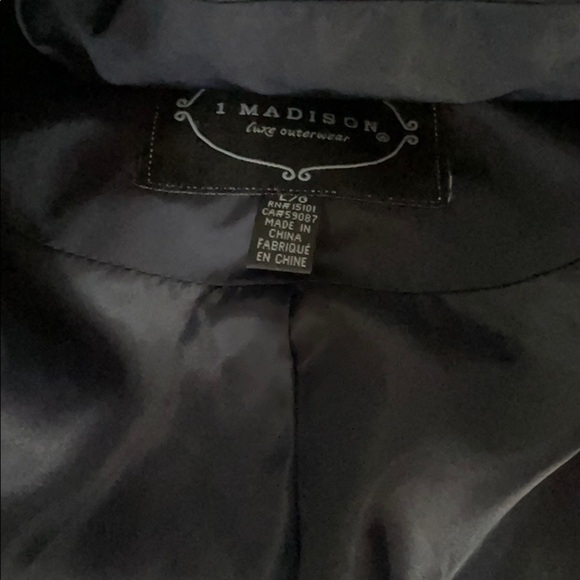 1 Madison blue fur‎ hooded winter coat L - Picture 12 of 16